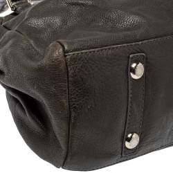 مملوكة مسبقًا Marc by Marc Jacobs Dark Moss Green Leather Classic Q Baby Aidan Satchel