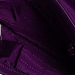 Pre Owned Marc by Marc Jacobs Purple Leather Tangram Anna Envelope Clutch