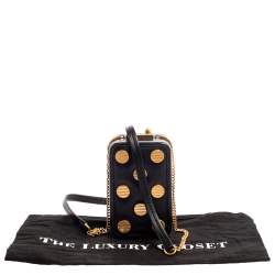 Pre Owned Marc by Marc Jacobs Black Leather Studded Phone Box Bag