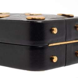 Pre Owned Marc by Marc Jacobs Black Leather Studded Phone Box Bag