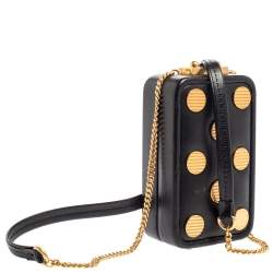 Pre Owned Marc by Marc Jacobs Black Leather Studded Phone Box Bag