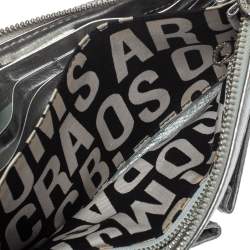 Marc by Marc Jacobs Metallic Silver Leather Totally Turnlock Wallet     