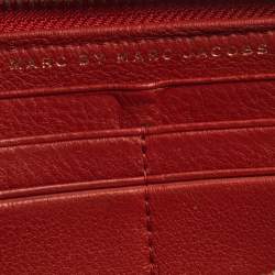 Pre Owned محفظة مارك باي مارك جاكوبس جلد برتقالي بسحاب محيط