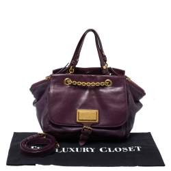 Pre Owned Marc by Marc Jacobs Purple Leather Chain Reaction Robyn Crossbody Bag
