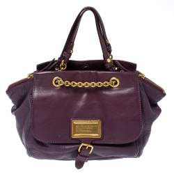 Pre Owned Marc by Marc Jacobs Purple Leather Chain Reaction Robyn Crossbody Bag