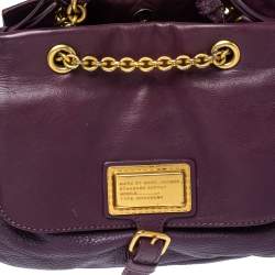 Pre Owned Marc by Marc Jacobs Purple Leather Chain Reaction Robyn Crossbody Bag