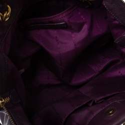 Pre Owned Marc by Marc Jacobs Purple Leather Chain Reaction Robyn Crossbody Bag