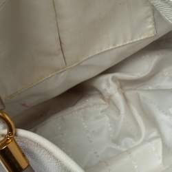 Pre Owned Marc by Marc Jacobs White Soft Grained Leather Too Hot to Handle Hobo