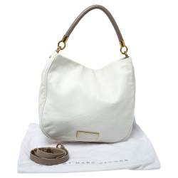 Pre Owned Marc by Marc Jacobs White Soft Grained Leather Too Hot to Handle Hobo