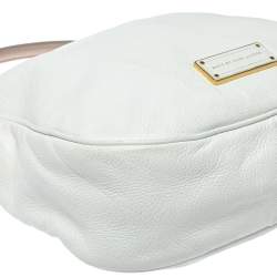 Pre Owned Marc by Marc Jacobs White Soft Grained Leather Too Hot to Handle Hobo