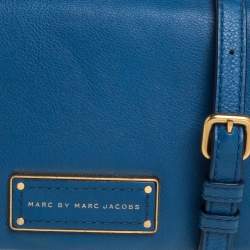 Pre Owned Marc Jacob's Blue Leather Too Hot To Handle Crossbody Bag