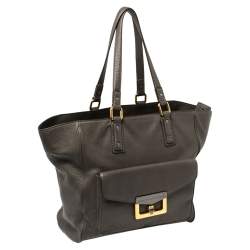 Pre Owned Marc by Marc Jacobs Grey Leather Bianca Hayley Tote