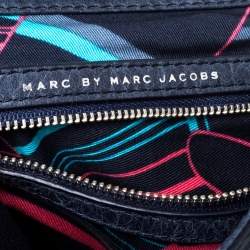 مملوكة مسبقًا Marc by Marc Jacobs Blue Crinkled Leather Foldover Clutch