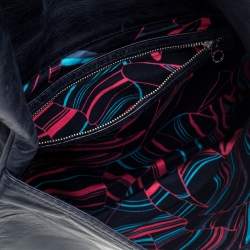 مملوكة مسبقًا Marc by Marc Jacobs Blue Crinkled Leather Foldover Clutch