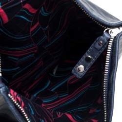 مملوكة مسبقًا Marc by Marc Jacobs Blue Crinkled Leather Foldover Clutch