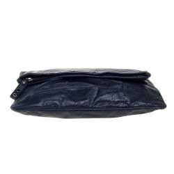 مملوكة مسبقًا Marc by Marc Jacobs Blue Crinkled Leather Foldover Clutch