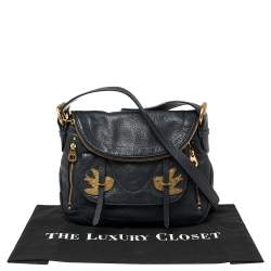 Pre Owned Marc by Marc Jacobs Blue Leather Petal to the Metal Natasha Bird Shoulder Bag