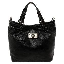 Pre Owned حقيبة يد مارك باي مارك جاكوبس جلد مجعد أسود