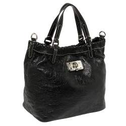 Pre Owned حقيبة يد مارك باي مارك جاكوبس جلد مجعد أسود