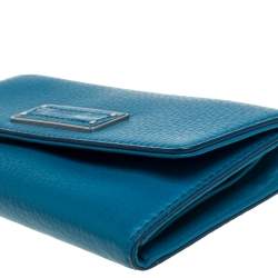 Marc by Marc Jacobs Blue Leather Flap Continental Wallet