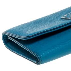 Marc by Marc Jacobs Blue Leather Flap Continental Wallet