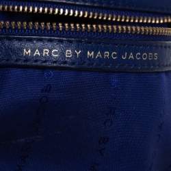 Pre Owned Marc By Marc Jacobs Blue Soft Leather Bentley Tote