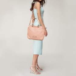 Pre Owned حقيبة يد مارك باي مارك جاكوبس تو هوت تو هاندل جلد برتقالي زهري