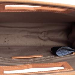 Pre Owned Marc by Marc Jacobs Orange/Beige Checkered Raffia Clutch