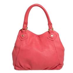 Pre Owned Marc by Marc Jacobs Pink Leather Classic Q Francesca Shoulder Bag