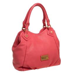Pre Owned Marc by Marc Jacobs Pink Leather Classic Q Francesca Shoulder Bag