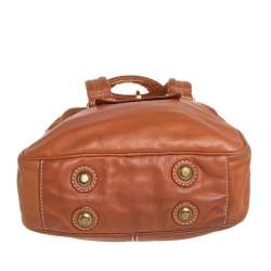 Pre Owned حقيبة ساتشل مارك باي مارك جاكوبس جلد بني بقفل دوار