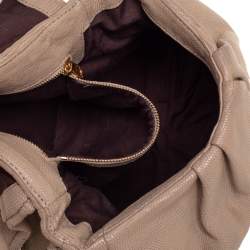 Pre Owned Marc by Marc Jacobs Beige Lizard Embossed Leather Classic Q Lil Ukita Top Handle Bag