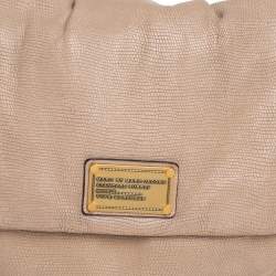 Pre Owned Marc by Marc Jacobs Beige Lizard Embossed Leather Classic Q Lil Ukita Top Handle Bag