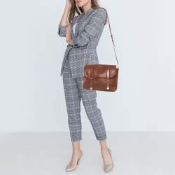 Marc by Marc Jacobs Brown Leather Flap Messenger Bag
