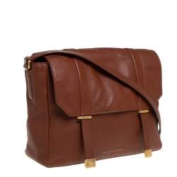 Marc by Marc Jacobs Brown Leather Flap Messenger Bag