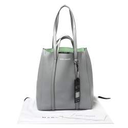 Pre Owned  Marc Jacobs Grey Pebbled Leather The Tag Tote