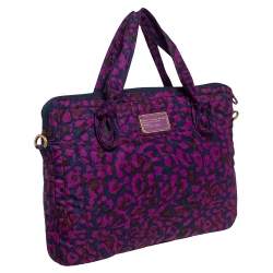 Pre Owned Marc by Marc Jacobs Purple/Blue Nylon Laptop Bag