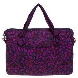 Pre Owned Marc by Marc Jacobs Purple/Blue Nylon Laptop Bag