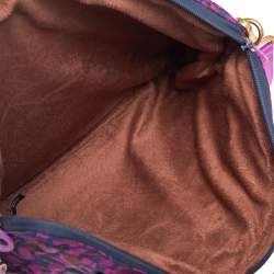 Pre Owned Marc by Marc Jacobs Purple/Blue Nylon Laptop Bag