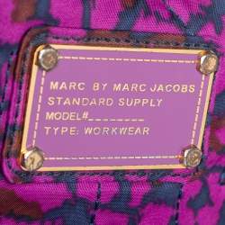 Pre Owned Marc by Marc Jacobs Purple/Blue Nylon Laptop Bag