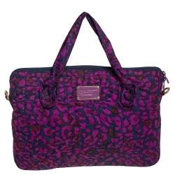 Pre Owned Marc by Marc Jacobs Purple/Blue Nylon Laptop Bag
