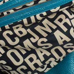 Pre Owned Marc by Marc Jacobs Aqua Blue Leather Classic Q Francesca Shoulder Bag