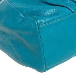 Pre Owned Marc by Marc Jacobs Aqua Blue Leather Classic Q Francesca Shoulder Bag