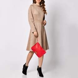 Marc by Marc Jacobs Red Leather Classic Q Wristlet Clutch