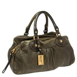 Pre Owned Marc by Marc Jacobs Olive Green Leather Classic Q Baby Groovee Satchel