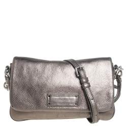 Marc by Marc Jacobs Metallic Leather Percy Flap Crossbody Bag