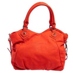 Pre Owned Marc by Marc Jacobs Orange Leather Tote