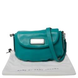 Pre Owned Marc by Marc Jacobs Aqua Blue Leather Crossbody Bag