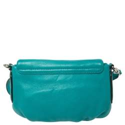 Pre Owned Marc by Marc Jacobs Aqua Blue Leather Crossbody Bag