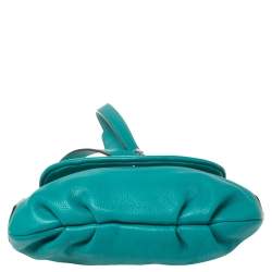 Pre Owned Marc by Marc Jacobs Aqua Blue Leather Crossbody Bag